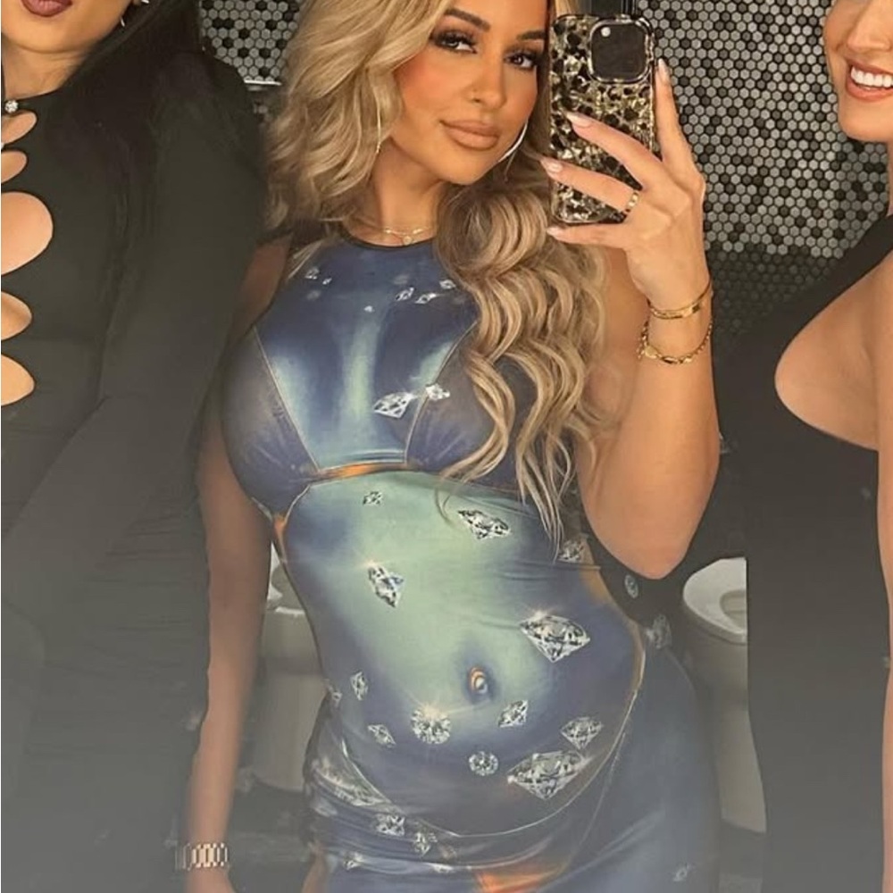 Heat print body dress